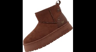 Mustang dames enkellaars bruin gevoerd