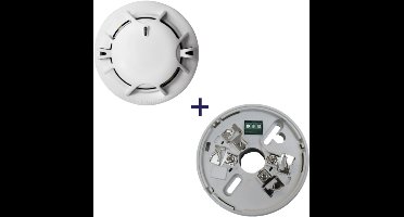 Aritech Kidde NC-DPM-W - Optische en Hittemelder + NC-DBR-W Montagesokkel