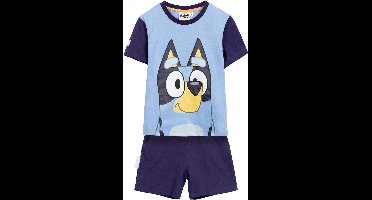 Bluey Kledingset Jongens – T-Shirt en Short Blauw Paars – Zomerset – Officieel Gelicenseerd