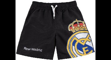 Real Madrid Zwembroek Jongens – Zwarte Zwemshort met Clublogo – Zomer Zwemkleding – Officieel Gelicenseerd