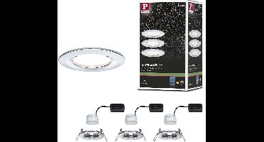 LED-inbouwlamp Nova Coin Basisset star IP44 rond 78 mm Coin 3x6W 3x470lm 230V 2700K Chroom
