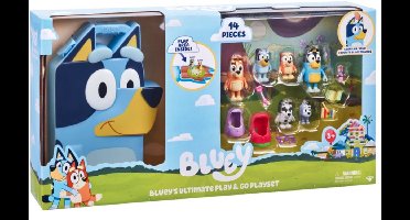 Bluey Meeneem koffer Speelset - 6 Speelfiguren en 7 Accessoires - Vanaf 3 jaar - Figuren - Poppetjes - Speelgoed