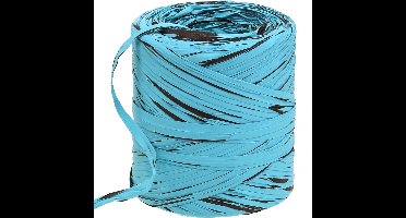Decoratief lint van kunststof, raffia, veelkleurig cadeaulint blauwbru