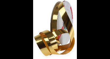 Krullint glanzend 19mm 100m goud