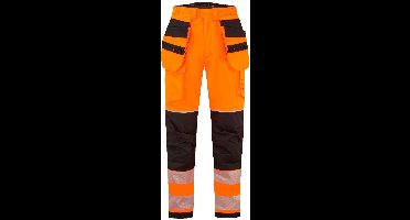 Portwest PW3 Vlamvertragende Modaflame Hi-Vis winterbroek met holsterzakken FR427 - Oranje/Zwart - XXXL