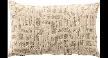 Dutch Decor FABIA - sierkussen 30x50 cm - Sesame - bruin, beige - Inclusief binnenkussen - Luxe kussens voor woonkamer & bank