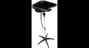 Core® Haarwasbak - Mobiele Wasbak Kapper Met Stop En Afvoerslang - Zwart- 40cm x 45cm x 20cm