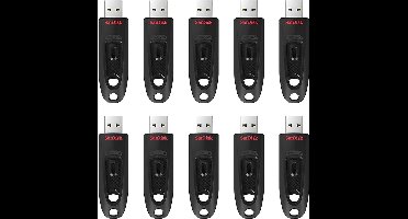 Sandisk Ultra 64GB USB 3.0 Flash Drive - Tot 130 MB/s - 10 Stuks