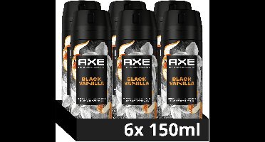 AXE - Premium Deodorant Bodyspray - Fine Fragrance Collection - Black Vanilla - 6 x 150 ml