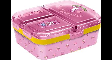 Toy Story Lotso Kinderlunchbox – Broodtrommel met 4 vakken voor kinderen vanaf 4 jaar - Vaatwasserbestendig & BPA-vrij - Roze