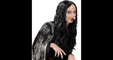 Heksenpruik zwart Amelia