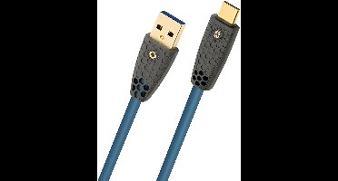 Oehlbach D1C9563 USB-kabel USB-A stekker, USB-C stekker 3 m Petrol Afscherming gevlochten