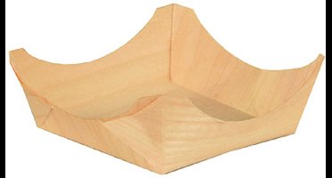 50 Fingerfood - Schalen, hout pure hoekig 3 cm x 8 cm x 8 cm