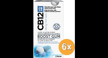 6x Cb12 Mondverzorging boost kauwgom strong mint (10 stuks)