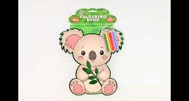 CCG kleurboek koala, 20 vellen + 6 kleurpotloden - puzzel van 50 stukjes
