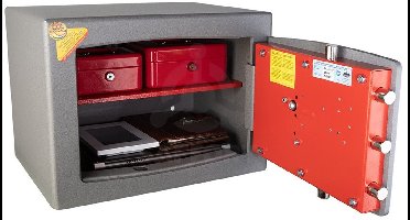 Technomax TECHNOFORT DMD/5 - inbraakwerende kluis - 1 stuk - granito grijs met mechanische code slot en 10 mm dikke deur