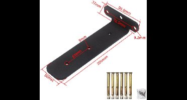 Discrete plankdragers Black L