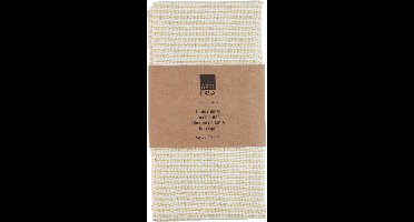 Arti Casa Tafelloper 35x150 cm - Tafelloper Geel Gestreept - Tafelloper voor Eettafel - Langwerpige Tafel Decoratie - Geel/Wit