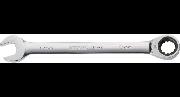KS TOOLS GEARplus - Ringsleutel met Ratchet - 15 mm - Chroom Vanadium