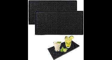 Boraboi® Afdruipmat - Siliconen - 15x30 cm - Zwart - Robuust