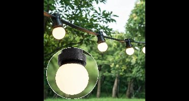 Prikkabel set met 2 watt dimbare LED lampen met melkwitte kap