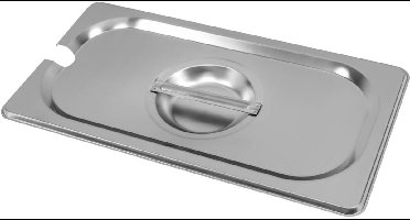 Mega-M GN - Deksel GN 1/3 met lepeluitsparing - 32,5 × 17,6 cm - Roestvrijstaal - Professioneel