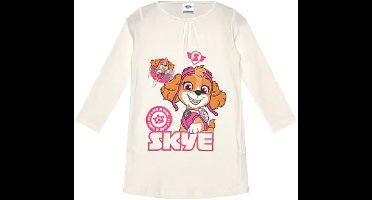 PAW Patrol Nachthemd - Skye - Lange Mouw - Katoen - Off White - Maat 110