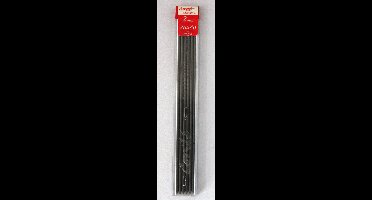 Potloodstift - Grafiet - Criterium Conte - Stift - Potlood - Vulpotlood - Refill - 6 stuks - Diameter Lijndikte 2mm - Harheid 2B - Lengte 115mm - 7550 - Mines - Leads - Kleur Zwart