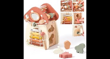 5-in-1 Montessori Speelgoed - Vormen sorteren & muzikaal speelgoed - Multifunctioneel educatief sensorisch speelgoed - Activiteitenbord voor peuters