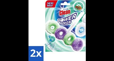 2 x At Home - Clean - Toiletblok - Power Rings - Pine Power - Extra Sterk - 1 Blok - Toiletblok - Power Rings - Pine - Toilet Reiniging - Toilet Frisheid