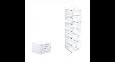 Oneay Luxe Opvouwbare Schoenenkast - 6 Lagen - Transparant & Stapelbaar - Installatievrij - Schoenenopberger voor 6 paar - 34.5x25.5x105 cm