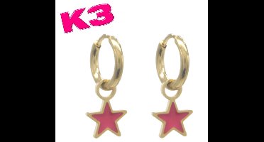K3 Oorbellen met Ster - Goudkleurig RVS - K3 merchandise - K3 sieraden
