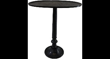 Deco4yourhome® - Bijzettafel - Wandtafel - Ovaal - Metaal - Zwart