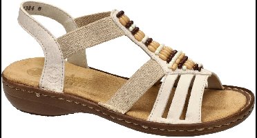 Rieker -Dames - off-white-crÈme-ivoorkleur - sandalen - maat 38