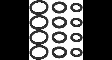 Rubber O-Ring Wasmachines - Platte EPDM Rubber Afdichtingen - 30 STKS - Waterpijp Tuin Water Aansluitingen - Zwart 1/2, 3/4, 1 Inch Afdichtingen Pakkingen voor Sink & Wasmachine