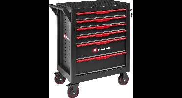 Einhell Accessoires Werkplaatstrolley 149-delig (70 bits, 11 combinatiesleutels, tangen, dopsleutelinzetstukken, omkeerbare ratel, waterpas, meetlint, slotenmakershamer)