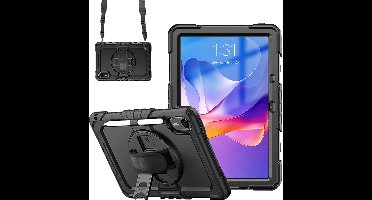 Accezz Tablet Hoes - Geschikt voor Xiaomi Redmi Pad 2 - Backcover Shoulder Strap - Zwart