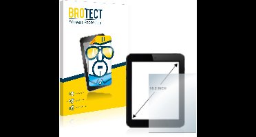 BROTECT - Screenprotector voor Tablets met 10.2 inch Schermen [222.5 mm x 131 mm, 15:9] - Folie Beschermfolie transparant - 2 Stuks