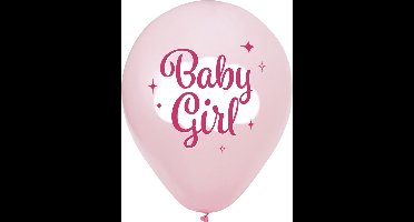 8x ballonnen Baby Girl
