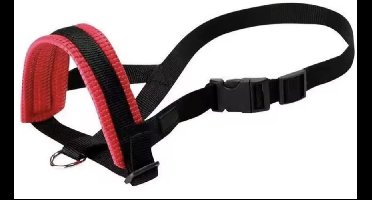 Hoofdhalster hond - Maat S - Anti trek - Rood - Gevoerd - Hoofdhalster en muilkorf - Antitrek hoofdhalster hond - Hoofdhalster hond - Antitrek hond - Trainingshalsband