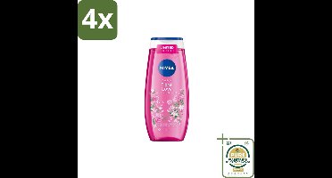 Nivea – Douchegel – Floral Love – 250 ml - Voordeelverpakking - 4 stuks - Zachte huid - Verzorgende douche