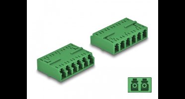 Delock Optical Fiber Coupler HD LC Hexaplex female to LC Hexaplex female green