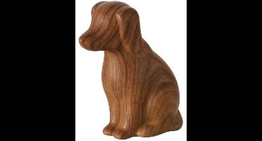 Boltze - Spaarpot - Keramiek - Hond - Houtlook - 8x13x15cm