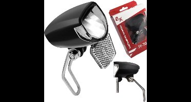 2K OSRAM Series - Fietsverlichting Voorzijde - Naafdynamo - 25 Lux / 60 Lumen - Standlichtfunctie - Zwart