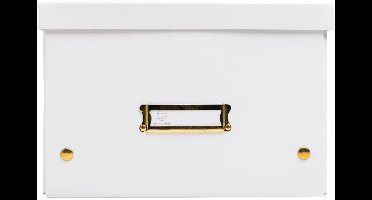 Exacompta 5x Opbergdoos in karton 27x36x19cm Neo Deco, vlak geleverd - Wit - 62358E