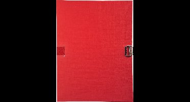 Exacompta 10x Map met uitrekbare rug met klep en riem - gekleurde PP - Rood - 30109H