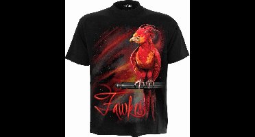 Harry Potter Fawkes Heren T-shirt - zwart - XL