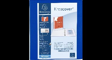 Exacompta 10x Kreacover Ringband in PP met 4 D-ringen van 50mm - A4 maxi - Blauw - 51844BE