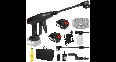 Hogedruk Auto Wasmachine - Hogedruk Waterpistool - Hogedrukreiniger - Hogedrukspuit - Auto-Wasser - 200Bar - Brushless - 6IN1 - 18V - Draadloze - 2 Batterij