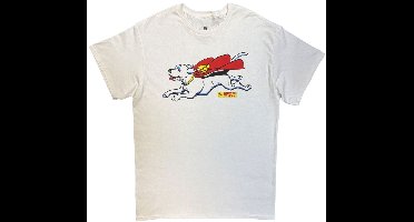 DC Comics - Superman Krypto Flying Heren Tshirt - XL - Wit